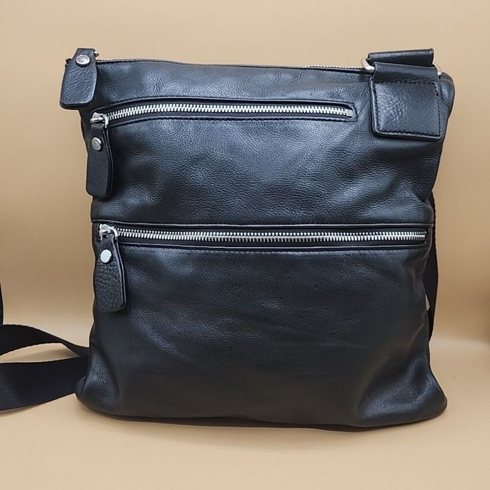 Leather Crossbody Bag Anthropologie Margot Shoulder Bag Purse Messenger Black